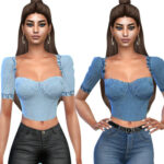 Denim Blouses by Saliwa at TSR