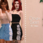 Denim Skirt by Dissia at TSR