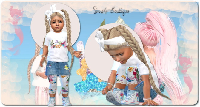 Designer Set for Toddler Girls TS4 Mermaid Pt I at Sims4-Boutique