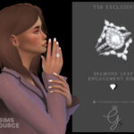 Diamond Leaf Engagement Ring by Glitterberryfly at TSR