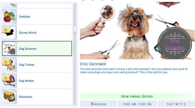 Dog Groomer Career by SimsStories13 at Mod The Sims 4