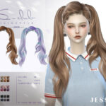 Double Ponytail hairstyle for girls JESSICA by S-Club at TSR