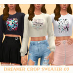 Dreamer Crop Sweater 03 by Black Lily at TSR