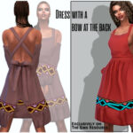 Dress with a bow at the back by Sims House at TSR