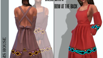 Dress with a bow at the back by Sims House at TSR