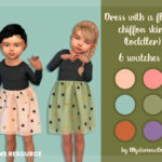 Dress with a fluffy chiffon skirt (toddler) by MysteriousOo at TSR