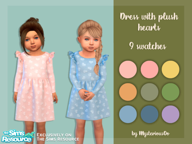 Dress with plush hearts by MysteriousOo at TSR