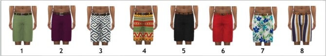 EP04 BELTED SHORTS (M) at Sims4Sue