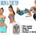 EP07 BIKINI & TUBE TOP at Sims4Sue