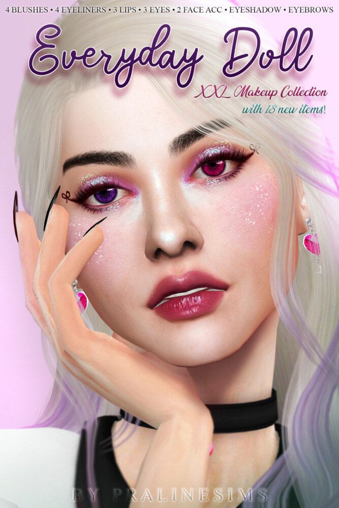 EVERYDAY DOLL Makeup Collection at Praline Sims