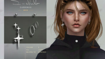 Earrings 202108 by S-Club WM at TSR