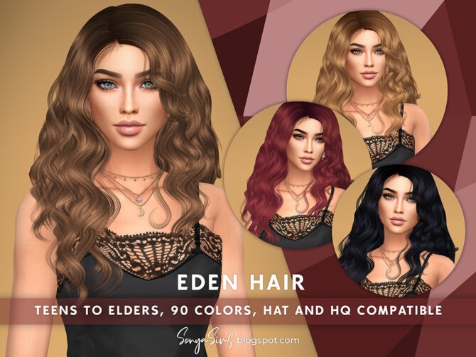 Eden Hair by SonyaSimsCC at TSR