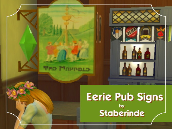 Eerie Pub Signs by Staberinde at Mod The Sims 4