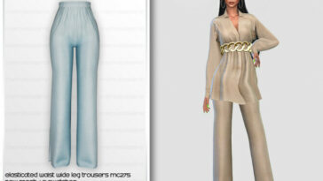 Elasticated Wasit Wide Leg Trousers MC275 by mermaladesimtr at TSR