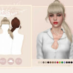 Elegant Nightmare Hairstyle by JavaSims at TSR