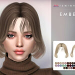 Ember Hair by TsminhSims at TSR