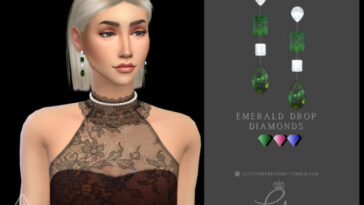 Emerald Drop Diamonds by Glitterberryfly at TSR