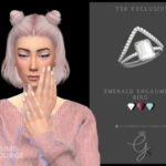 Emerald Engagement Ring by Glitterberryfly at TSR