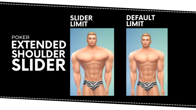 Extended Shoulder Slider by Poker at Mod The Sims 4