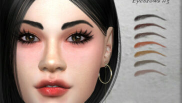 Brows / Facial Hair: Eyebrows #3 by Coffeemoon – TSR. 31 color options, female/male, toddler-elder, HQ mod compatible.