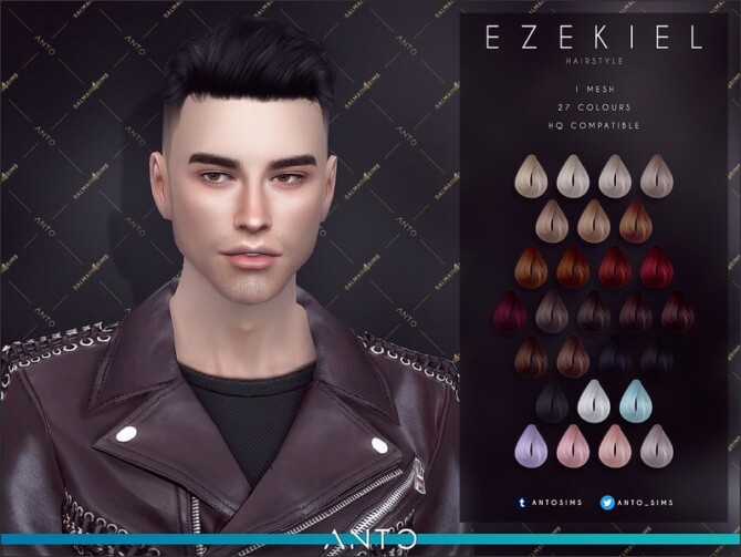 Ezekiel short hair with shaved sides by Anto at TSR