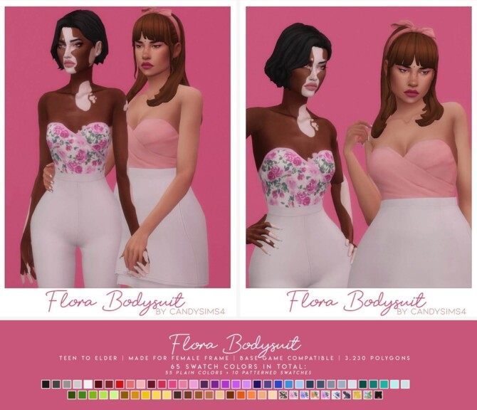 FLORA BODYSUIT at Candy Sims 4