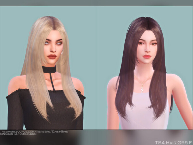 Female Hair G55 by Daisy-Sims at TSR