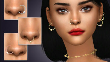 Fine Ball Nose Piercing Set at Giulietta