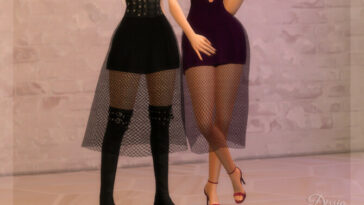 Fishnet Midi Skirt by Dissia at TSR