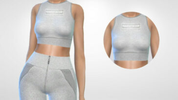 Fitness Crop Top by Puresim at TSR