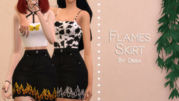 Flames Skirt by Dissia at TSR