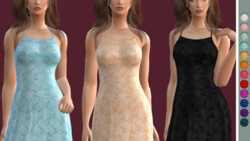 Floral Lace Mini Dress by ekinege at TSR