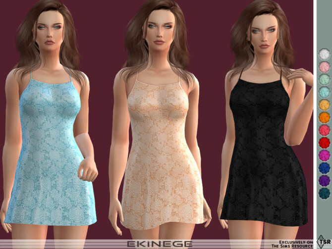 Floral Lace Mini Dress by ekinege at TSR