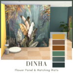 Flower Wall Panel at Dinha Gamer