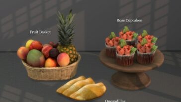 Fruit basket + Rose cupcakes + Quesadillas (P) at Leo Sims