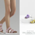 GIRLS SANDALS FLOWERS at REDHEADSIMS