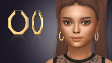 Gala Hoop Earrings For Kids by feyona at TSR