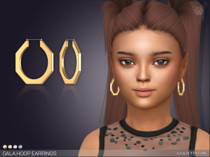 Gala Hoop Earrings For Kids by feyona at TSR