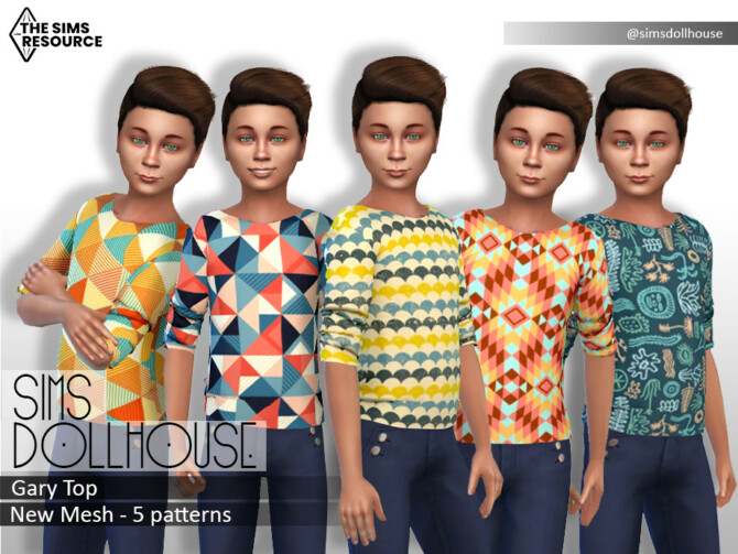 Gary Top (Child) Patterns Version by SimsDollhouse at TSR