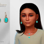 Gemstone Earrings Child by Suzue at TSR