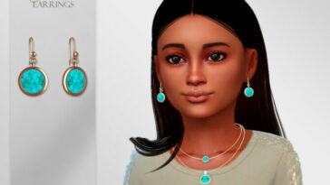 Gemstone Earrings Child by Suzue at TSR