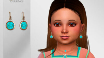 Gemstone Earrings Toddler by Suzue at TSR