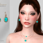 Gemstone Earrings by Suzue at TSR