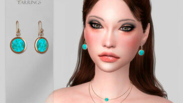 Gemstone Earrings by Suzue at TSR