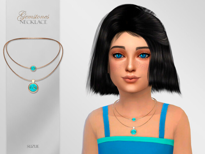 Gemstones Necklace Child by Suzue at TSR