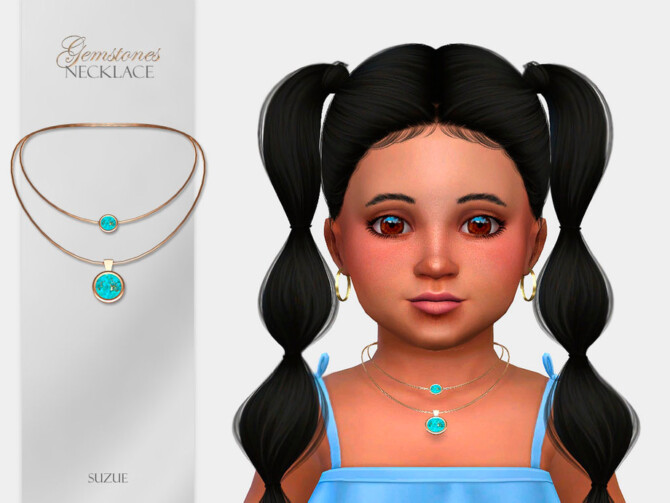 Gemstones Necklace Toddler by Suzue at TSR