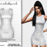 Geometric Bodycon Tank Dress MC226 by mermaladesimtr at TSR