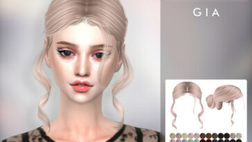 Gia Hair by TsminhSims at TSR