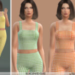 Gingham Crop Top by ekinege at TSR