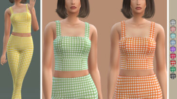 Gingham Crop Top by ekinege at TSR